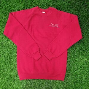 Vintage 80s Dove of Peace Sweatshirt Womens S/M 18x24 Red